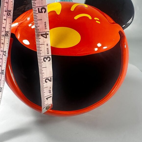 Disney Parks Mickey Mouse Candy Pumpkin Bowl Ceramic Halloween Jack Lantern 2023 - Picture 3 of 16